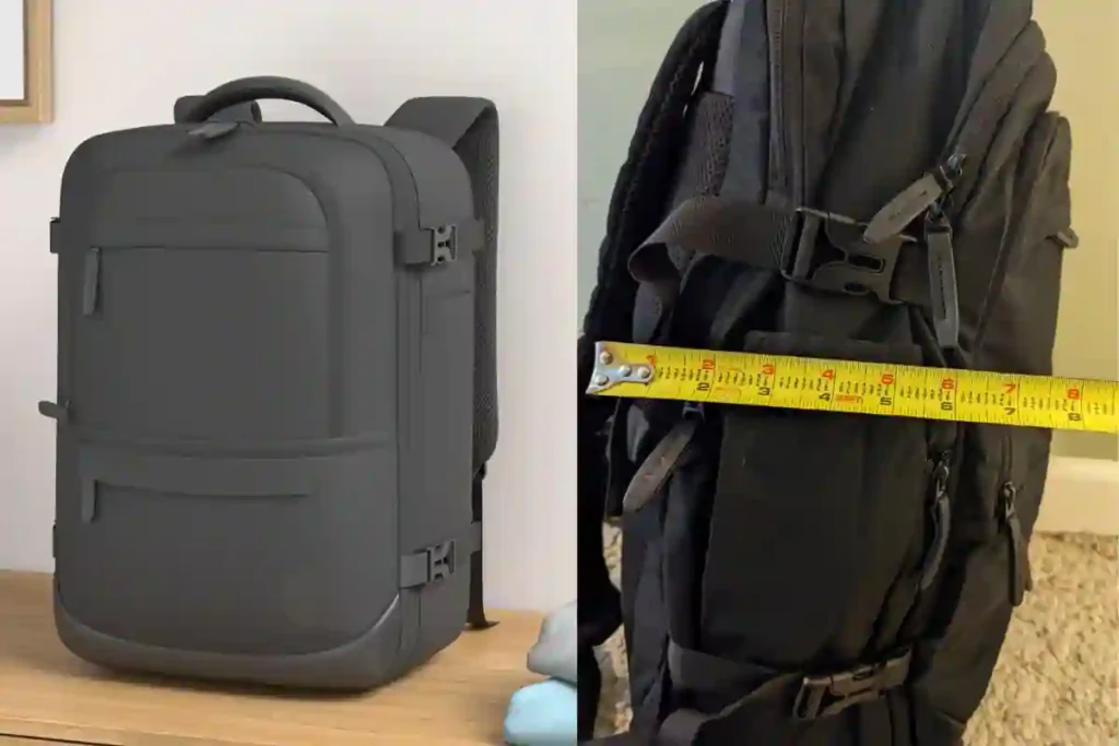 Bagsmart Blast underseat travel backpack with laptop compartment and suitcase strap