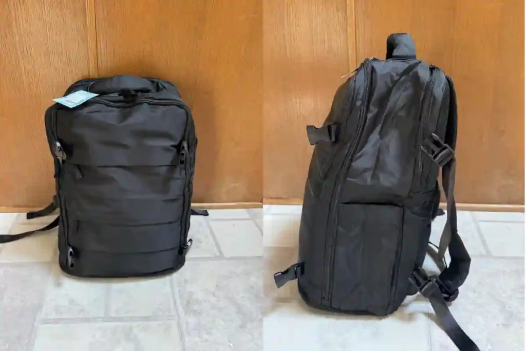 Coofay personal item bag with laptop sleeve, shoe pocket, and wet storage