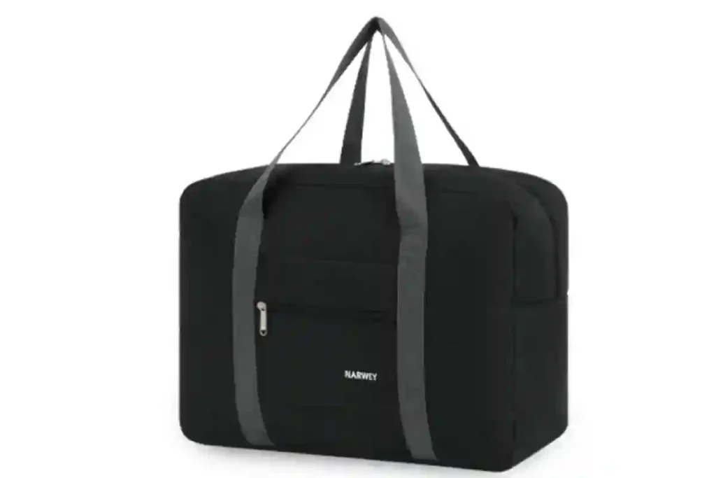 Narwey Spirit Airlines foldable duffel bag fitting under airplane seat