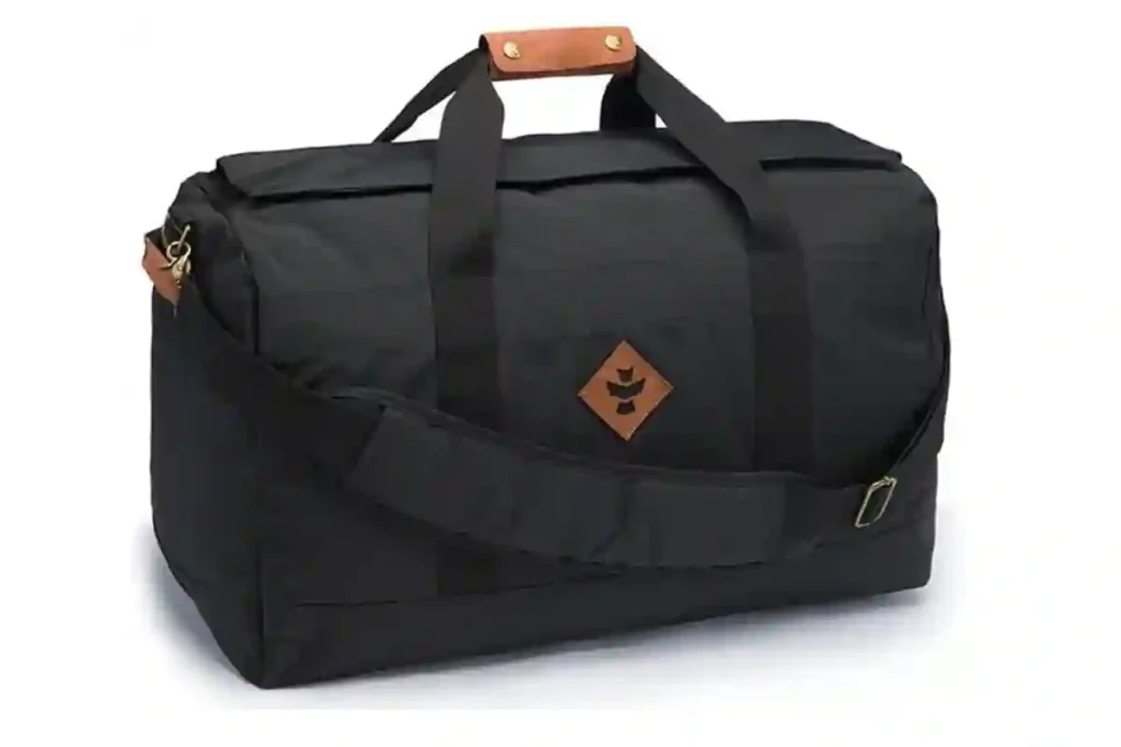 11 Best Smell Proof Duffel Bags 2025 | Odor-Free Travel & Gym Bags 6 Revelry Around-Towner large smell-proof duffel bag with carbon filter system, waterproof exterior, and lockable zippers for odor-free travel.