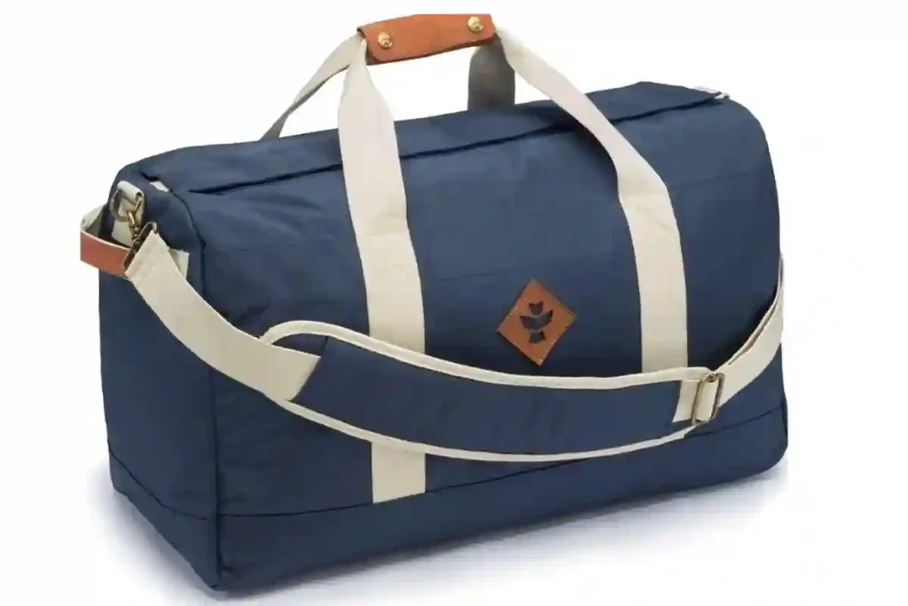 11 Best Smell Proof Duffel Bags 2025 | Odor-Free Travel & Gym Bags 9 Revelry Drifter sleek weekend duffel bag with odor-blocking carbon lining, water-resistant fabric, and modern design.