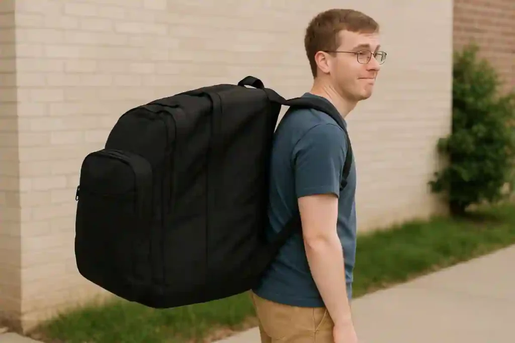 Backpack Size Guide: What are Normal Backpack Dimensions & Liters? 13 Examples of oversized, too-small, and poorly fitted backpacks compared to a correctly sized one.