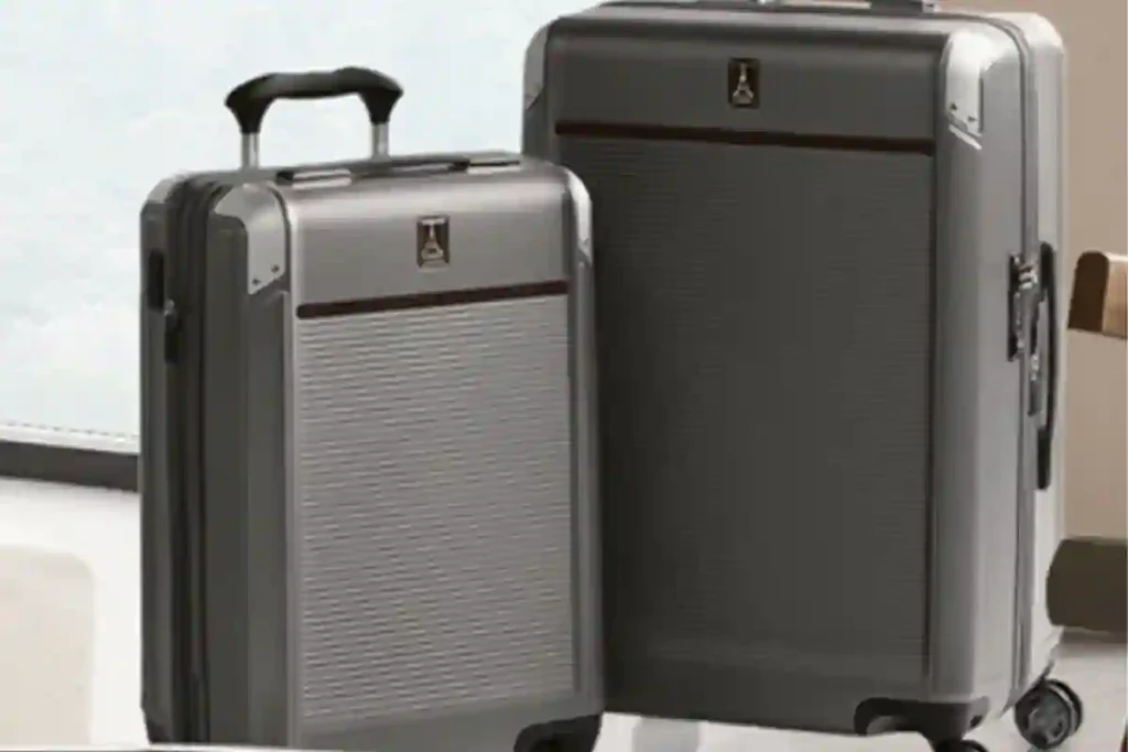 Coolife 28-inch large lightweight hard shell suitcase in silver finish, part of a 3-piece travel set.
