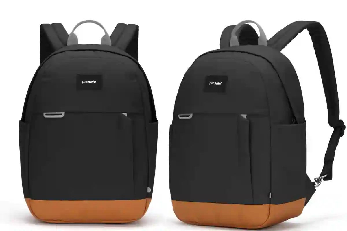 Best Backpacks for Petite Women 2025 (No Shoulder Strain!) 20 Pacsafe GO 15L compact anti-theft backpack for daily use and travel.