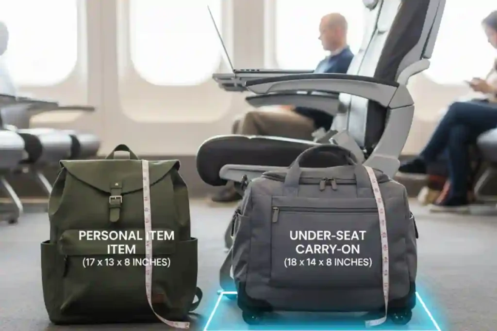 Under-Seat Carry-On vs. Personal Item: Your Survival Guide to Beating Airline Fees 1 Personal Item vs Carry On Size Comparison Chart