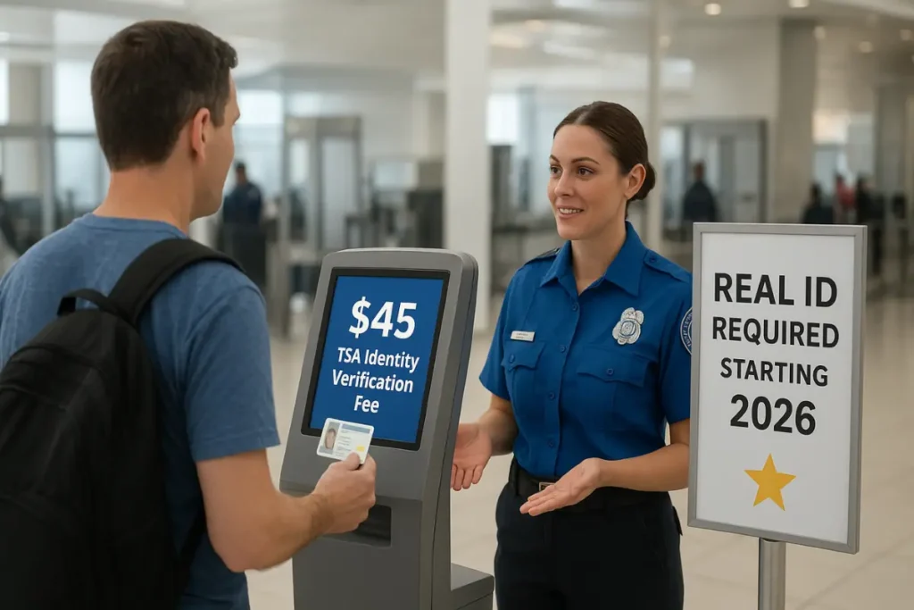 TSA CT scanner at airport security checkpoint 3D baggage screening 2026