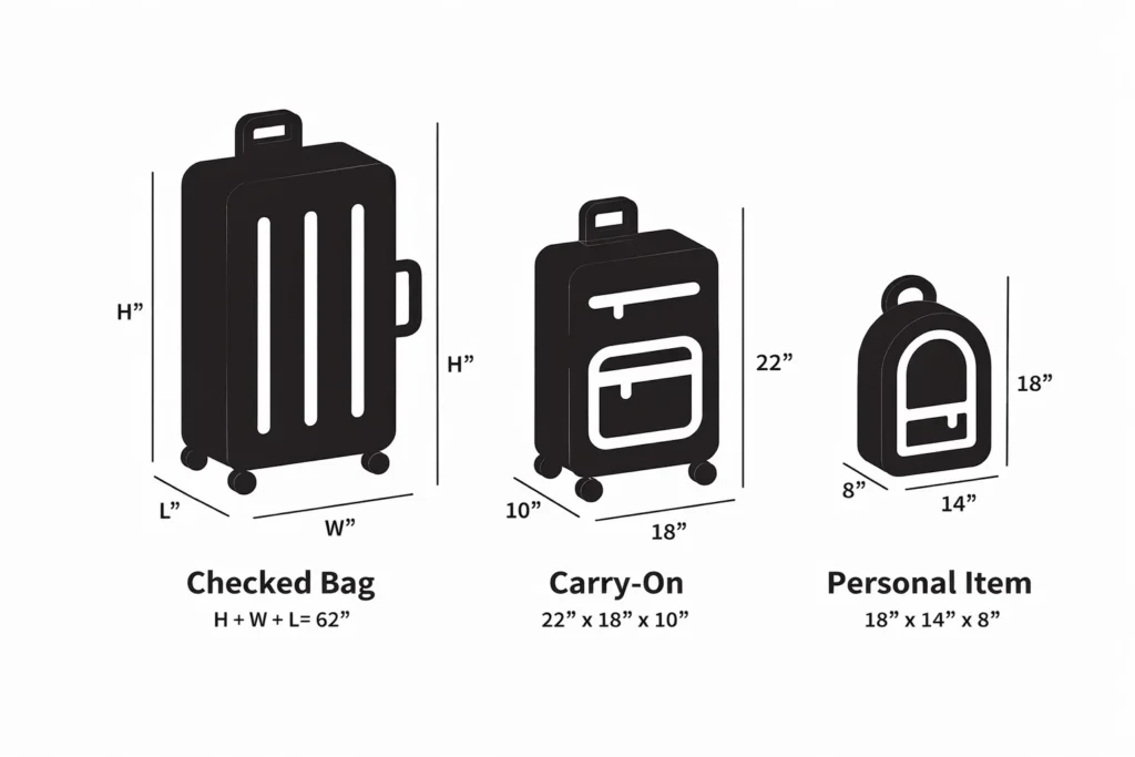 Budget Airlines Carry-On Rules 2026 (Frontier & Ryanair) Complete Guide 1 Side by side comparison of carry-on size limits fees and strictness for Spirit Frontier and Ryanair airlines