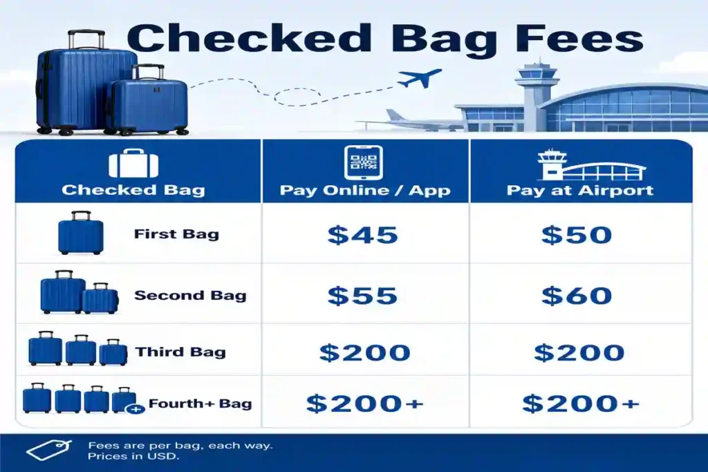American Airlines Baggage Fees & Allowances (2026): Checked Bag Costs, Weight Limits & Free Bag Tips 5 American Airlines Checked Bag Fees (2026)